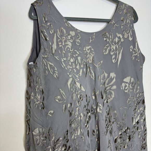 Vintage Capri by Mon Cheri Silk Velvet Burnout Y2K Evening Dress Size 22W - Picture 7 of 15